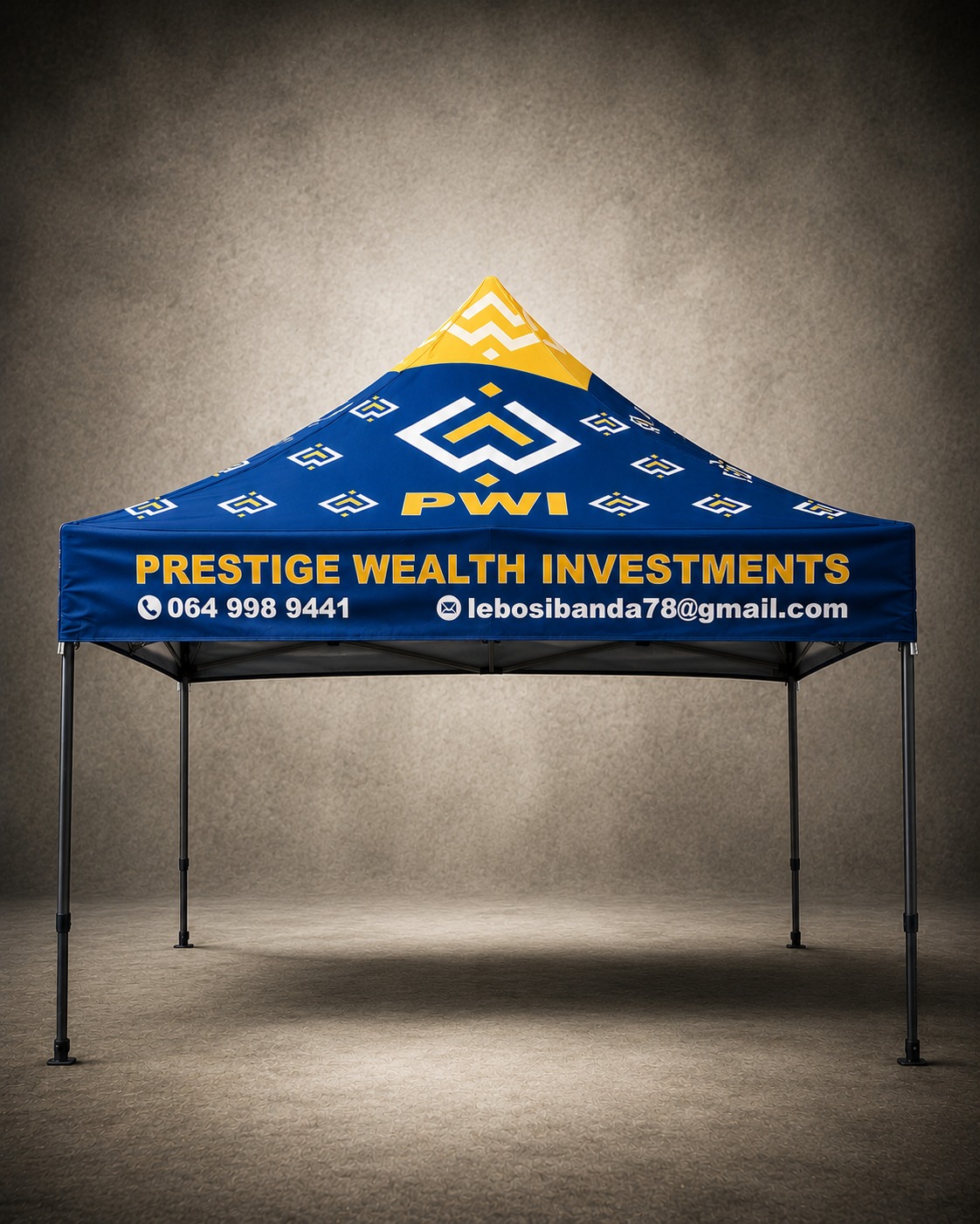 gazeebo with custom printed logo